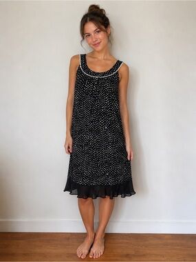 Simply Vera Vera Wang Black and White Polka Dot Dress